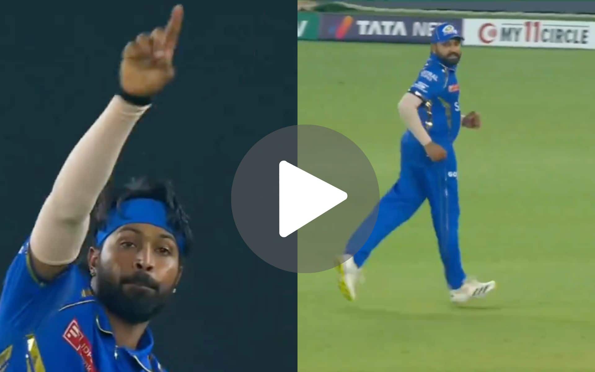 [Watch] Rohit Sharma 'Confused' As Hardik Pandya Orders Him To Switch His Position